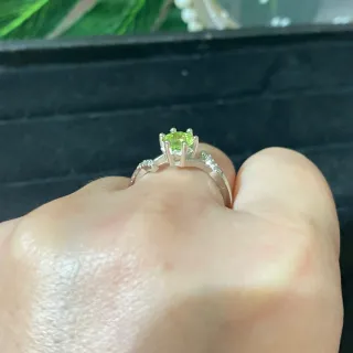 Anillo Peridoto Natural Acero Inoxidable