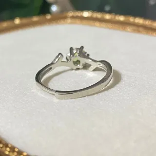 Anillo Peridoto Natural Acero Inoxidable