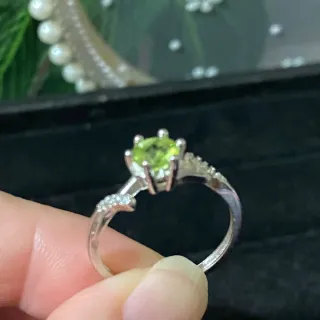 Anillo Peridoto Natural Acero Inoxidable