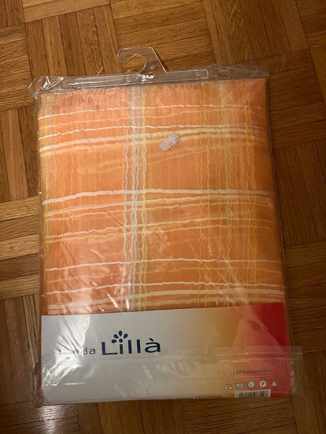 Tenda Lillà a quadri arancione