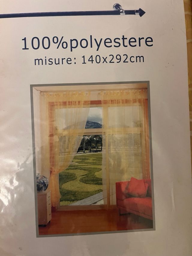 Tenda Lillà a quadri arancione