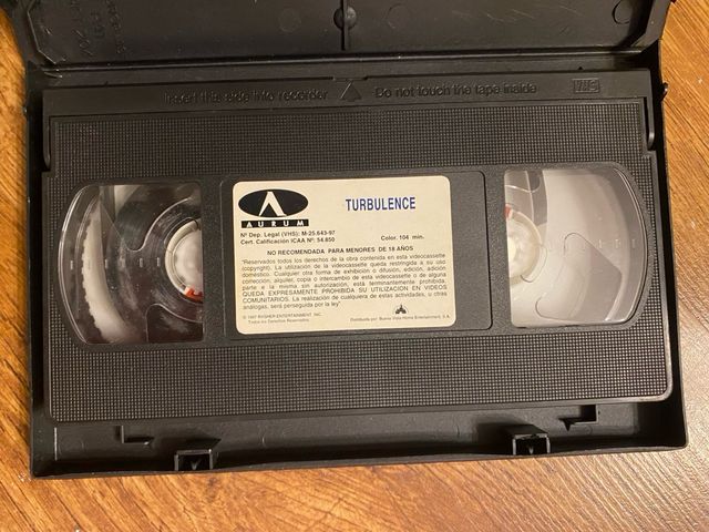 Turbulence VHS Película de Acción y Suspense