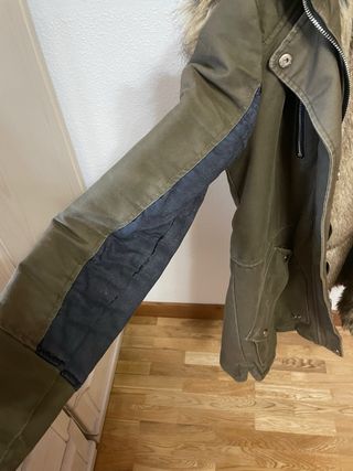 Abrigo Zara Verde Talla XS