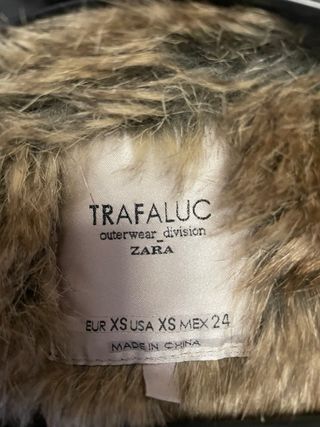 Abrigo Zara Verde Talla XS