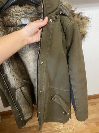 Abrigo Zara Verde Talla XS