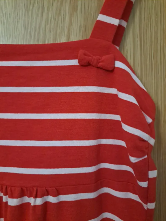 Blusa Pilar Prieto Rayas Rojas y Blancas