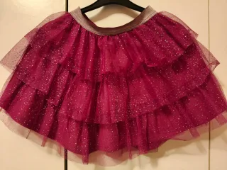 Falda fiesta tul brillante morado