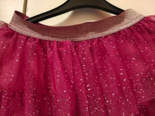 Falda fiesta tul brillante morado