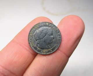 Soberbios 1 Centimo escudo Isabel II 1868 Segovia