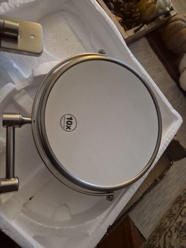 Espejo doble Baño Pared 10x Aumento.