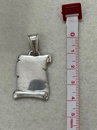 Colgante Plata Forma Pergamino