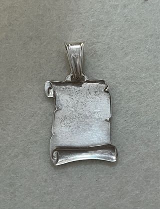 Colgante Plata Forma Pergamino
