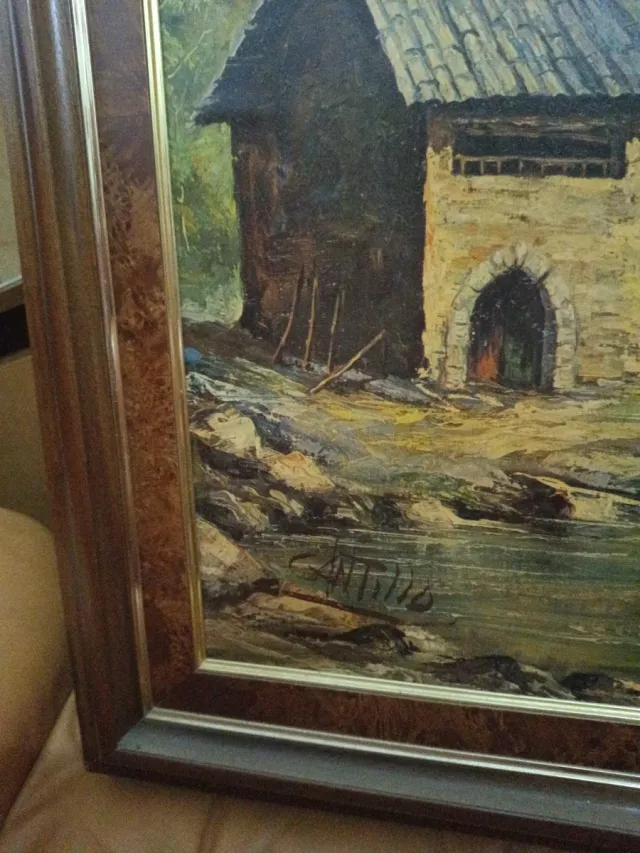 Cuadro antiguo paisaje