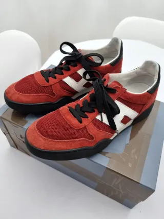 Zapatillas Hogan Hombre Rojo y Blanco
