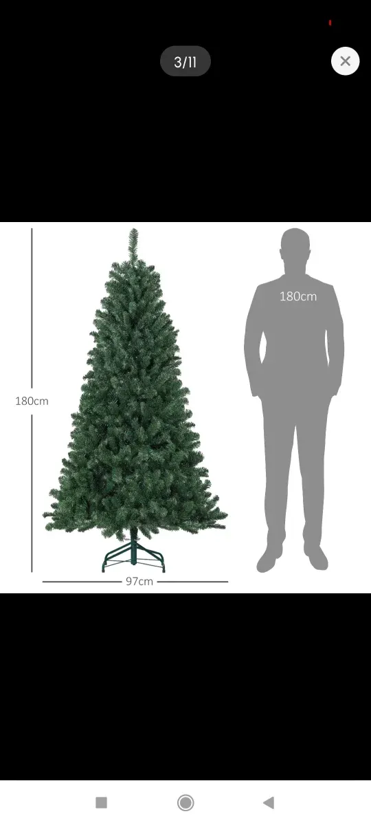 Árbol Navidad 180cm 760 Ramas