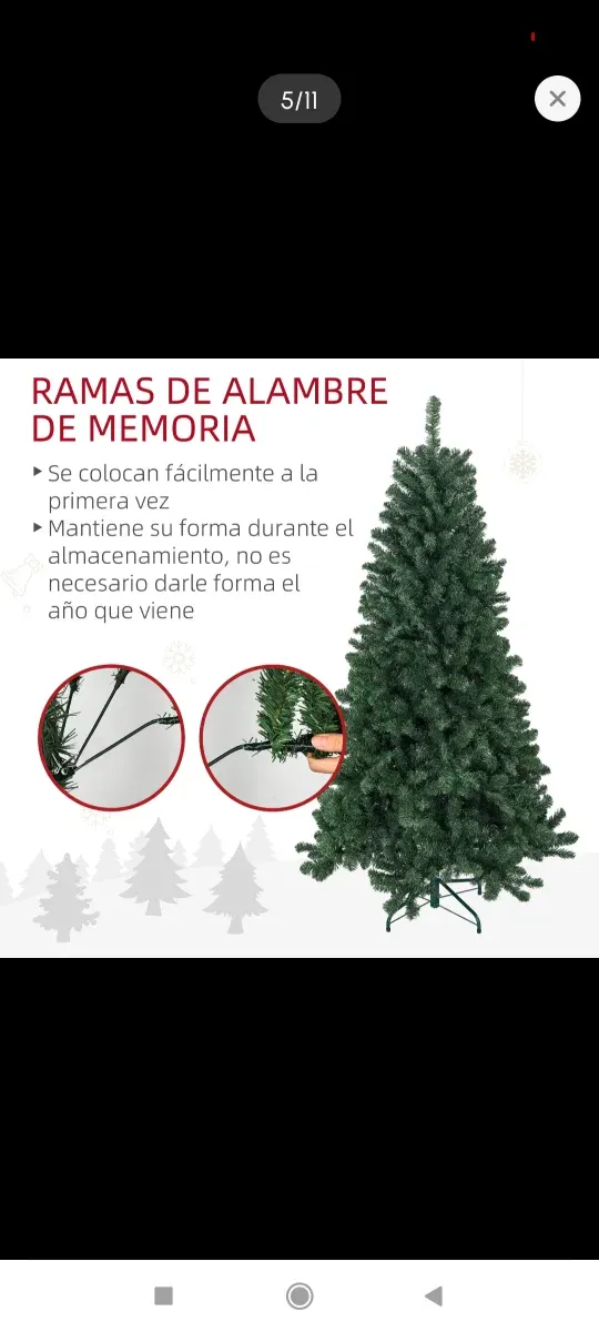 Árbol Navidad 180cm 760 Ramas