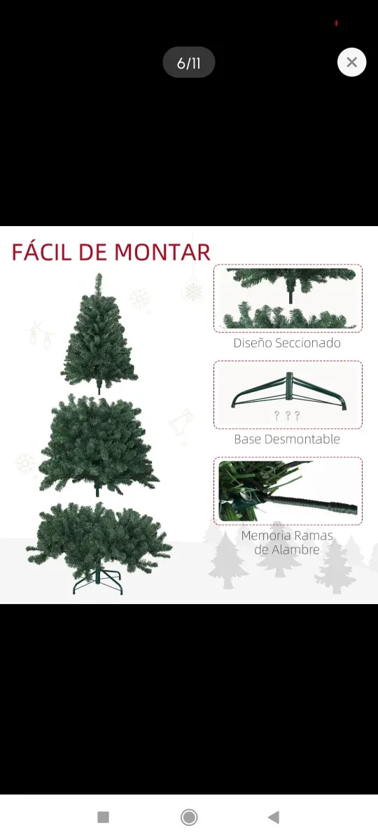 Árbol Navidad 180cm 760 Ramas
