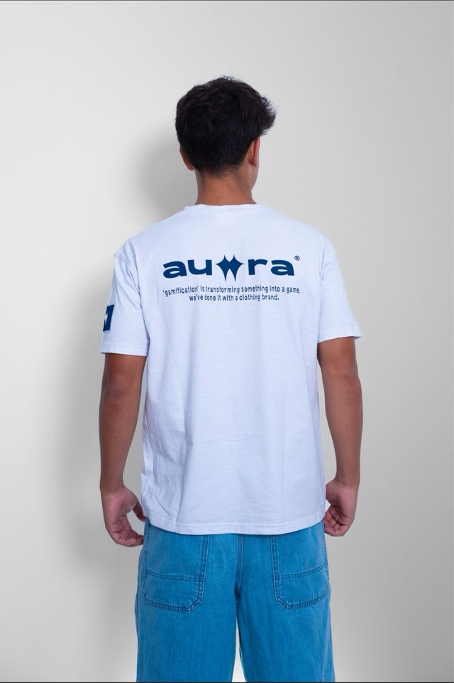 Camiseta Auwra azul y blanca XS/S/M/L/XL