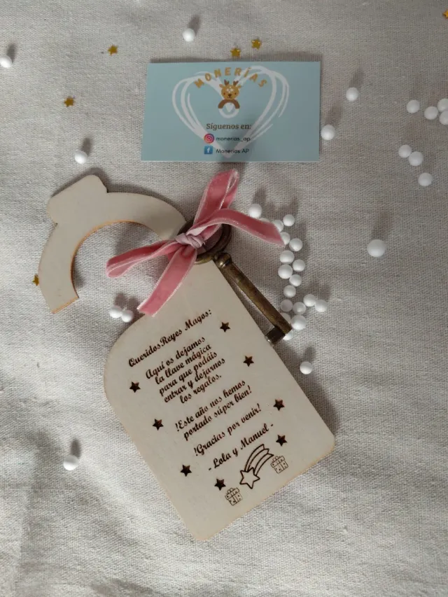 Adorno Reyes Magos Llave Mágica Madera