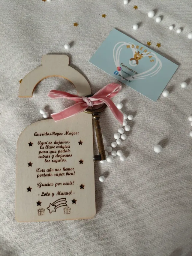 Adorno Reyes Magos Llave Mágica Madera