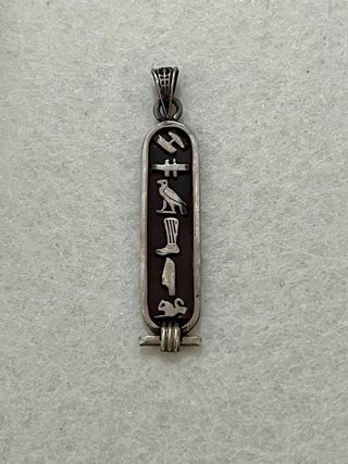Colgante Plata Jeroglífico Egipcio