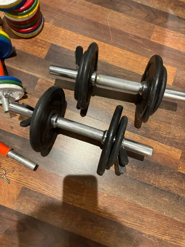 Set Pesas + Accesorios Gimnasio