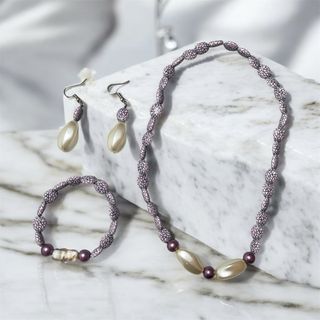 Conjunto collar, pulsera y pendientes