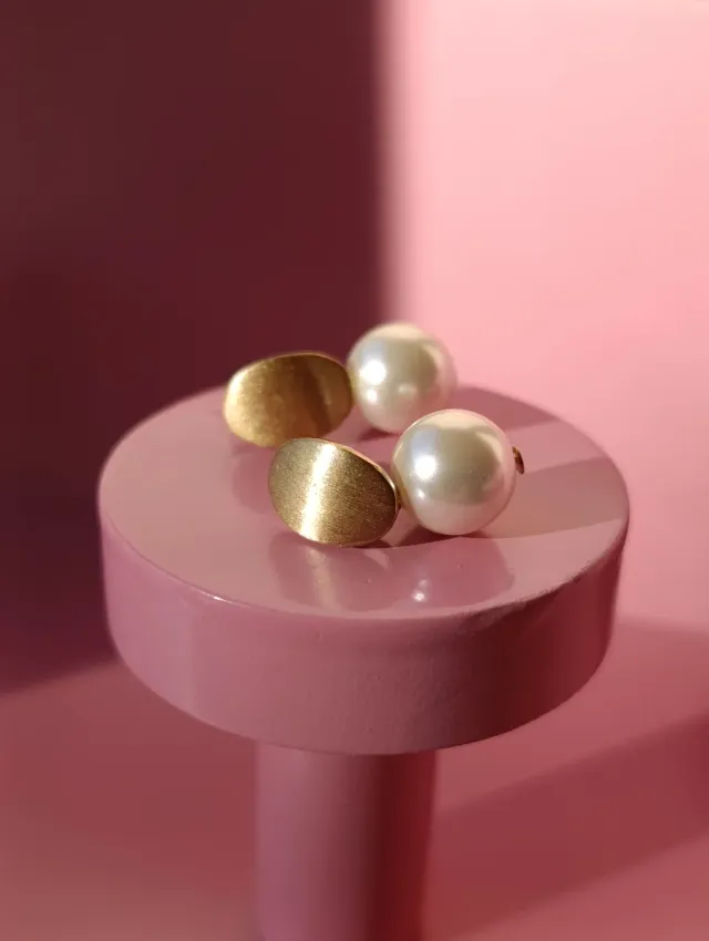 Pendientes Parfois dorados y perla