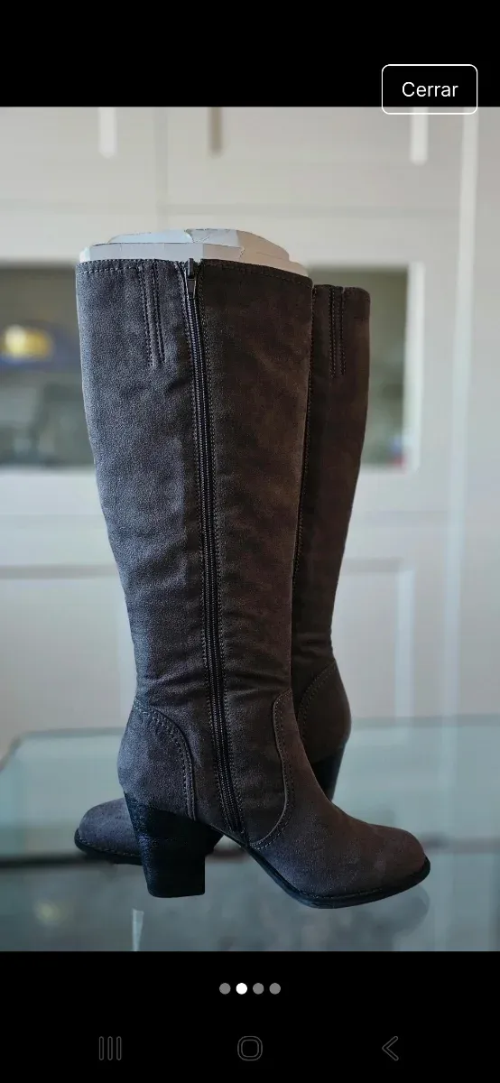 Botas altas grises mujer