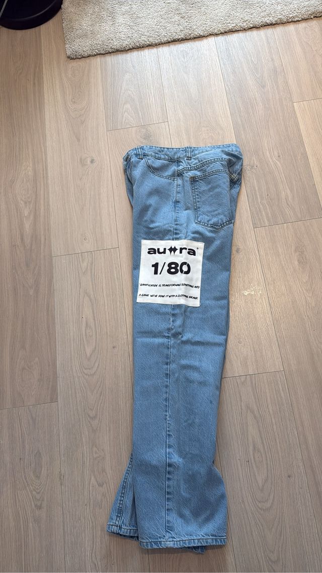 Jeans Anchos Auwra Azul