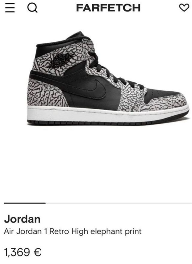 Jordan Air Jordan 1 Retro High Elephant Print