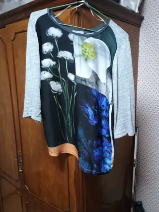 Top Zara Estampado Flores