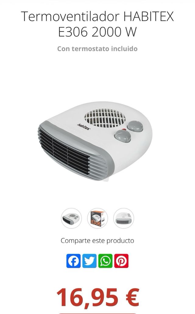 Termoventilador HABITEX E306 2000W