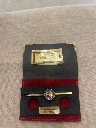 Pinza de corbata bañada en oro 24K