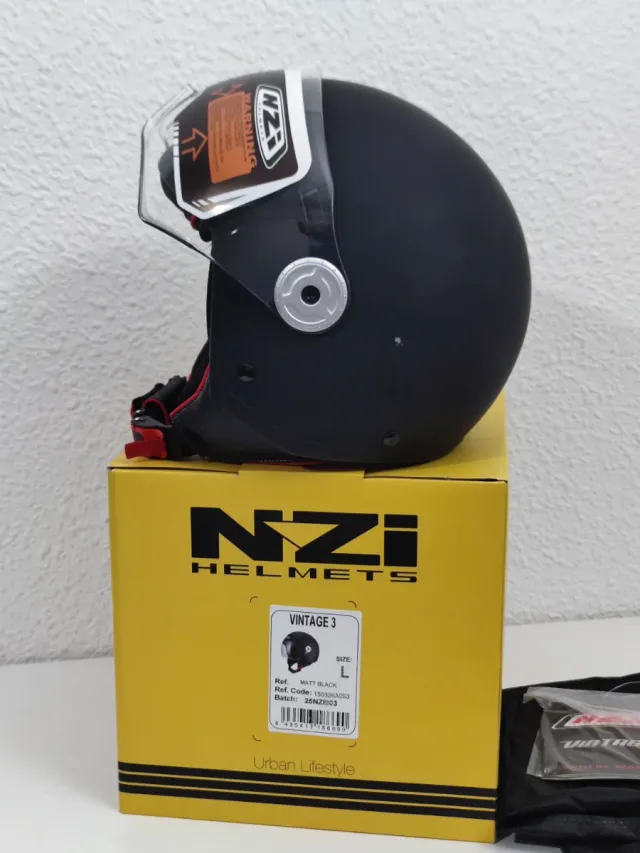 Casco NZI Vintage 3 Negro Mate