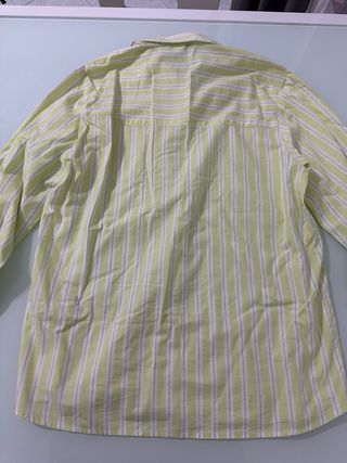 Camicia a righe verde e bianca