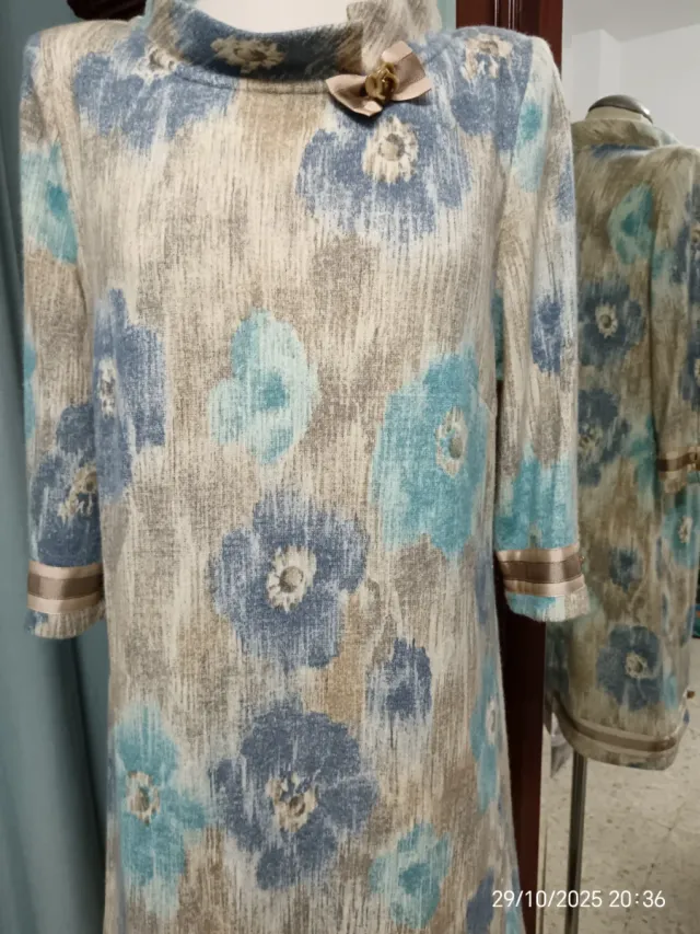 Vestido de punto estampado floral