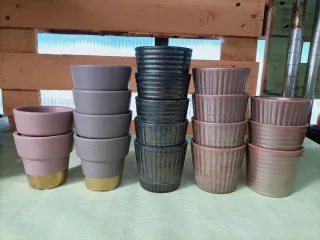 Mini Vaso Vasetto Ceramica Pianta Grassa