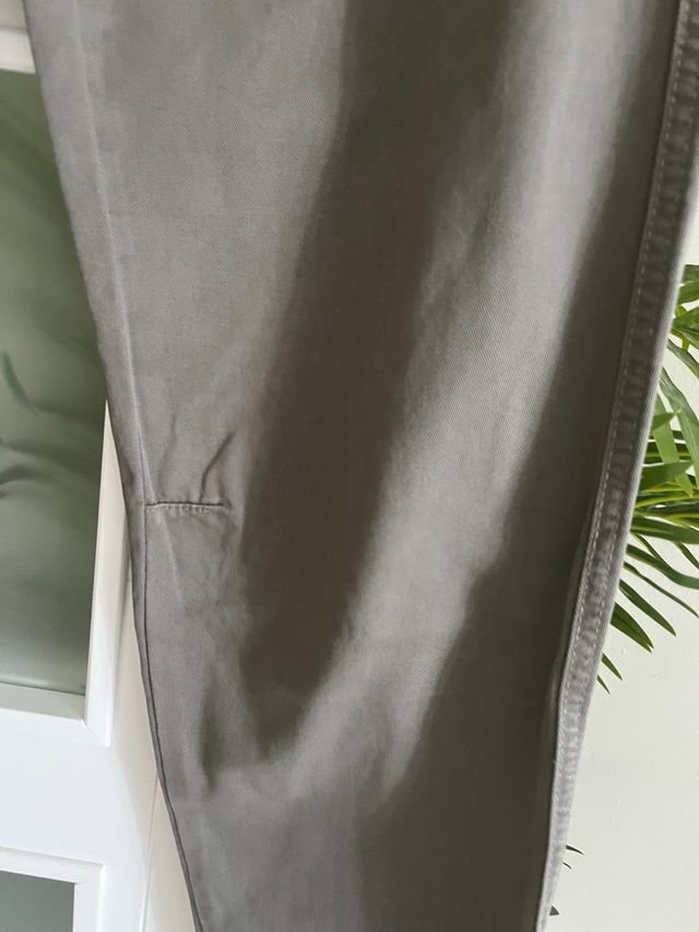 Pantalón Zara Hombre Talla S Verde/Gris