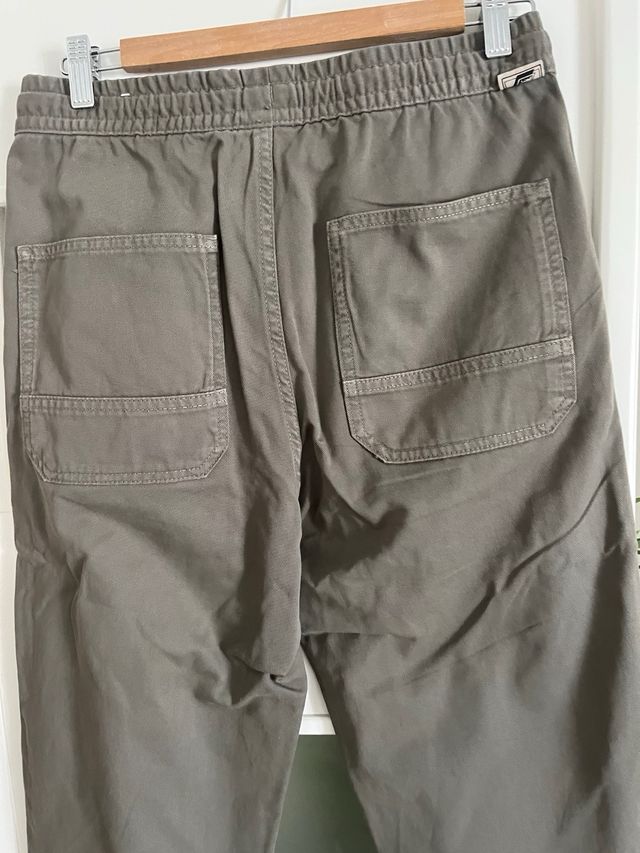 Pantalón Zara Hombre Talla S Verde/Gris