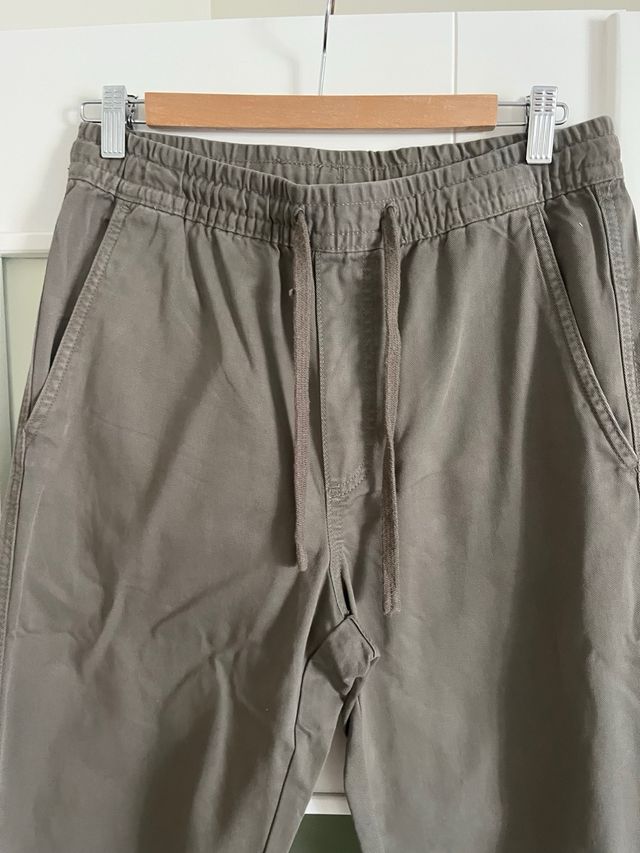Pantalón Zara Hombre Talla S Verde/Gris