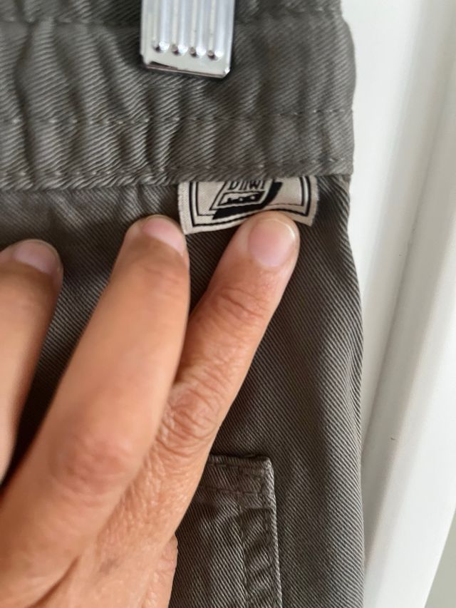 Pantalón Zara Hombre Talla S Verde/Gris