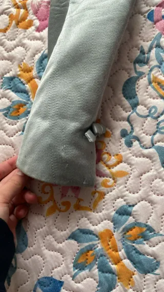 Corpiño fallera seda azul