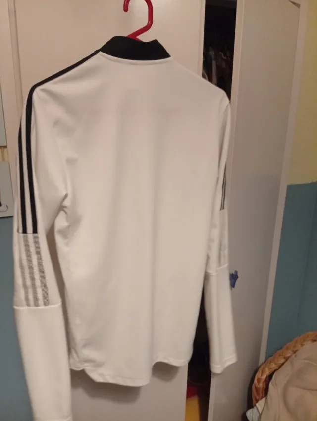 Chaqueta Adidas Blanca con Rayas Negras