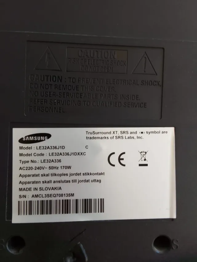 Televisión Samsung 32 Negra modelo LE32A336J1DXXC