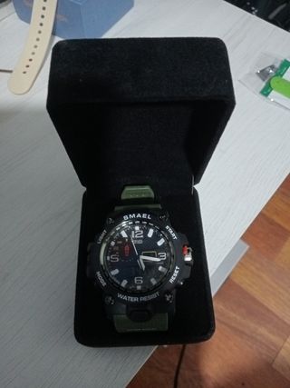 Reloj SMAEL Negro y Verde Militar