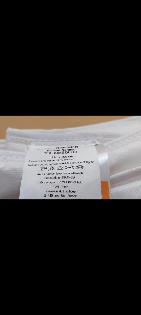 Relleno nórdico blanco