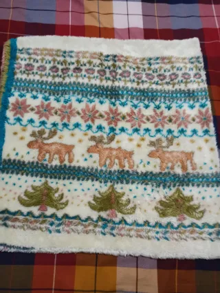 Manta  plaid  alfombra Vintage Navidad pixel art