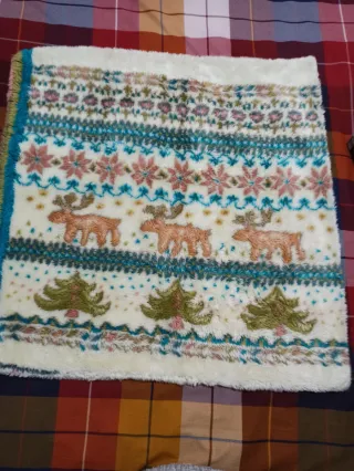 Manta  plaid  alfombra Vintage Navidad pixel art