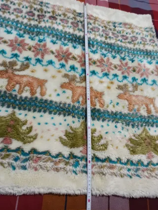 Manta  plaid  alfombra Vintage Navidad pixel art